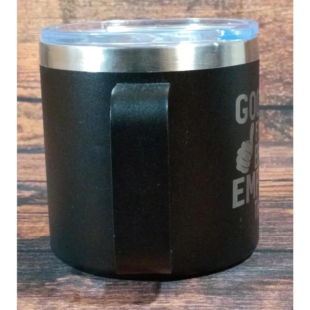 Black Stainless Steel Travel Mug with Lid - 
